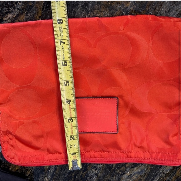 JUST REDUCED!! Coach Packable Tote WITH inner zip snap in pocket. Orange - Picture 16 of 16